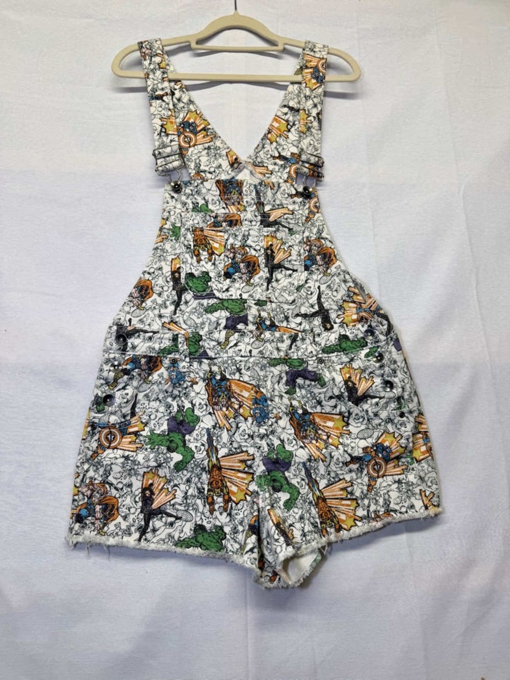 Marvel Her‎ Universe Shortalls print of Captain America Hulk Large Junior